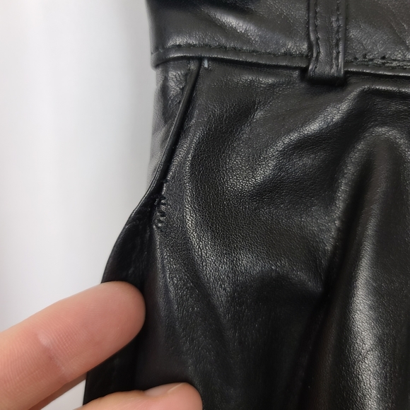 Vintage 1980s High Waist Leather Pants - Picture 9 of 13